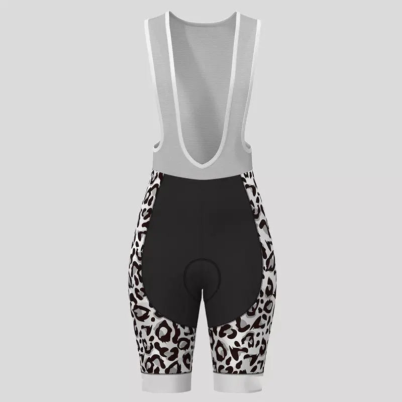 Women's Cycling Clothing Gradient Leopard Print Summer Cycling Jersey Set Women Breathable Short Sleeves Mountain Bike Clothes
