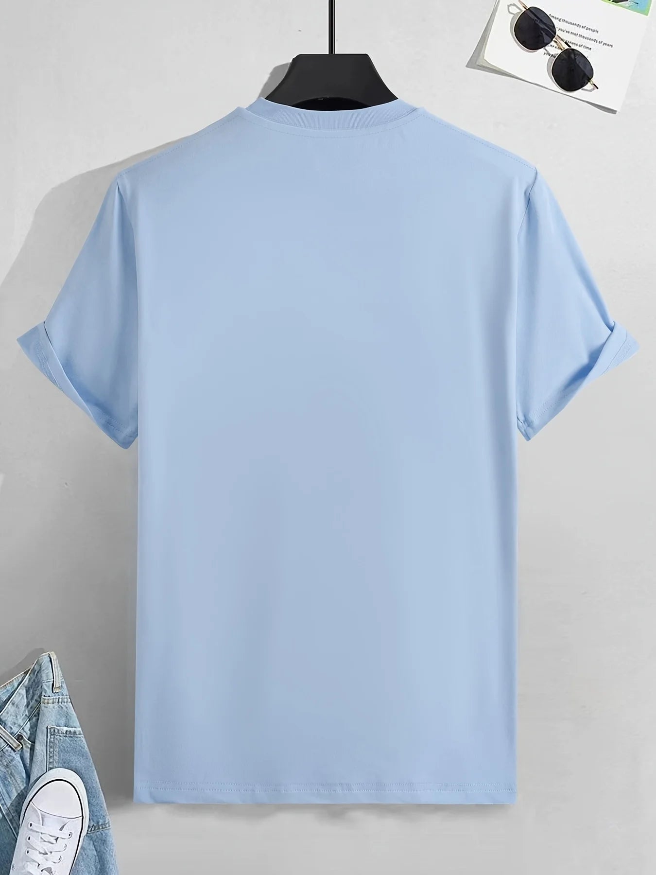 Men's Summer Loose Size 100% Cotton Freedom Graphi Print Casual Slim Fit Round Neck Short Sleeve T-shirt Top