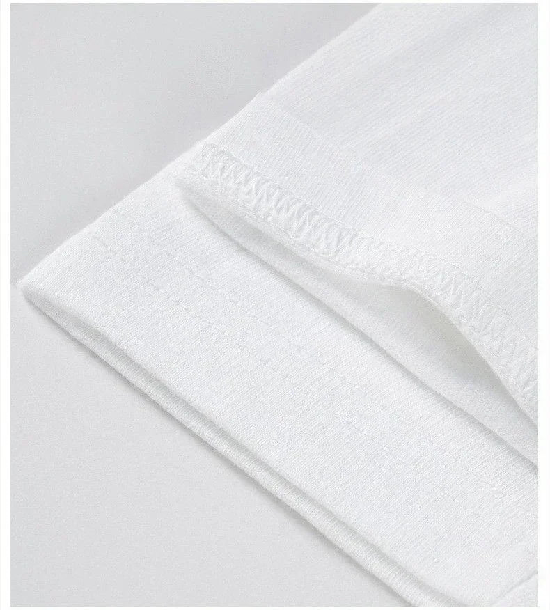 2025 Men's Oversized T-shirts Mens Cotton T Shirt White 5XL Casual Summer Wear Fashion Print Tee Shirts for Men New Clothing