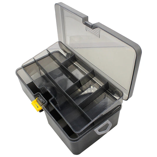 Double Layer Fishing Box with Adjustable Dividers Bait Lure Hook Accessories Box Bait Storage Box Multifunctional Fishing Tool