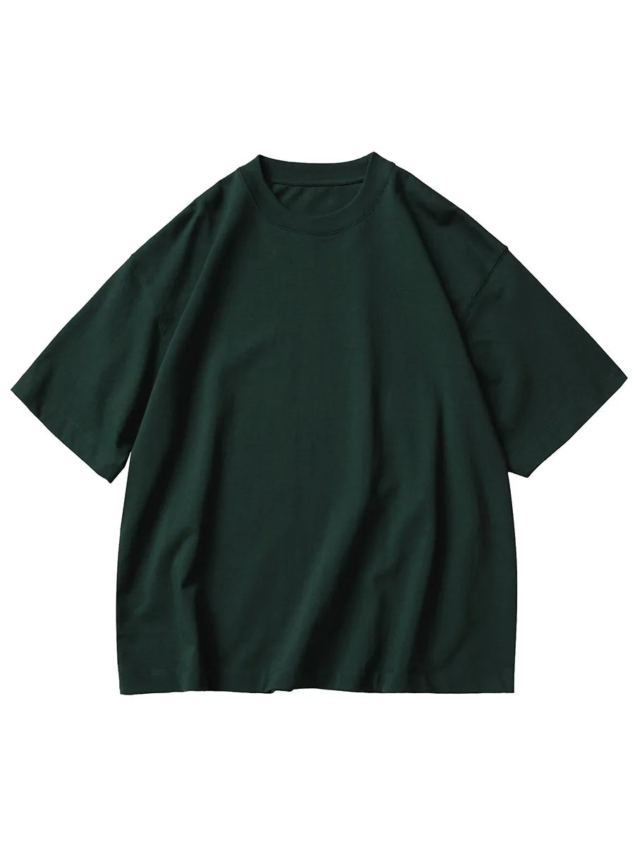 11.29oz 320Grams Heavy Cotton Weight Oversized Loose Men T-shirt Solid Color Drop Shoulder Short Sleeve High Quality