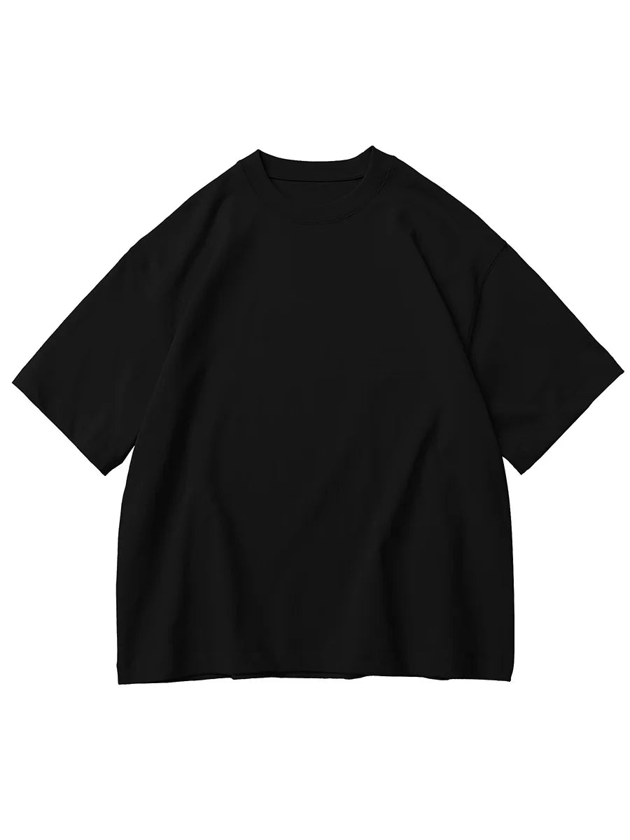 11.29oz 320Grams Heavy Cotton Weight Oversized Loose Men T-shirt Solid Color Drop Shoulder Short Sleeve High Quality