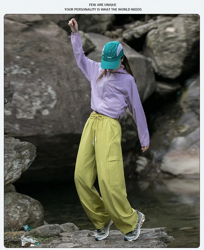 Women's Trendy Street Style Cargo Pants Fashion Oversized Pocket High Waist Baggy Pant Women Hip Hop Straight New Trousers Pink