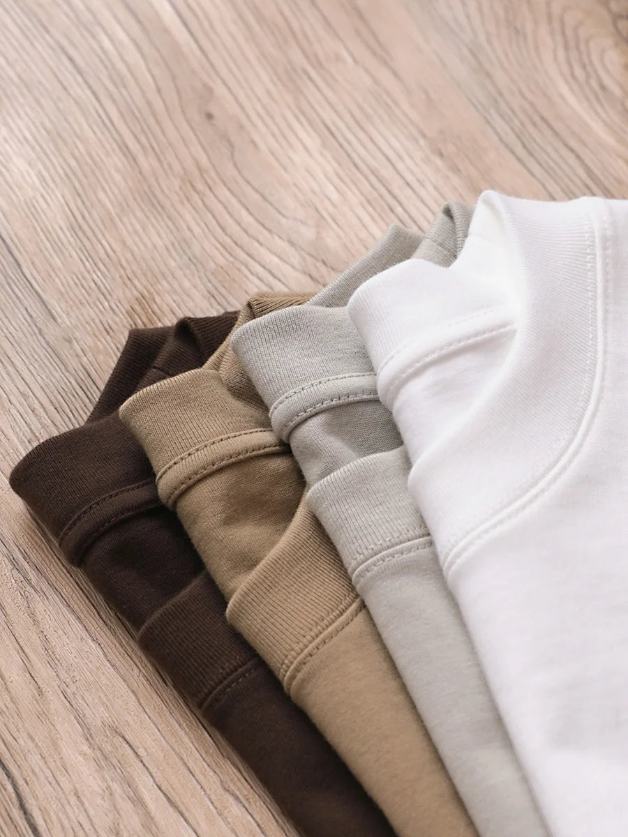 11.29oz 320Grams Heavy Cotton Weight Oversized Loose Men T-shirt Solid Color Drop Shoulder Short Sleeve High Quality