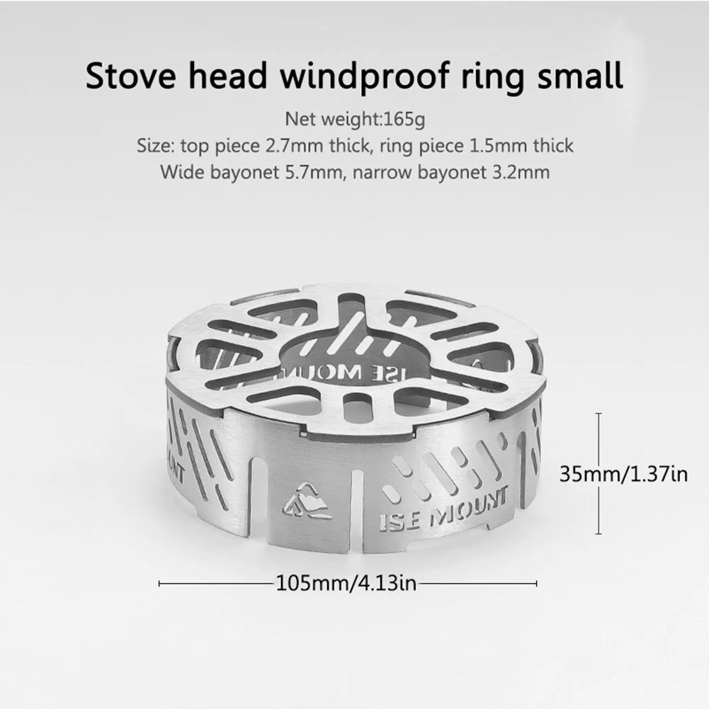 Outdoor Stove Windshield Portable Camping Stove Windproof Ring High-temperature Resistant Camping Picnic Cooking Supplies