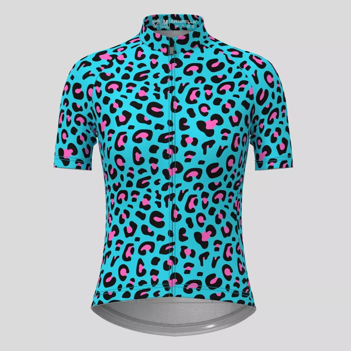 Women's Cycling Clothing Gradient Leopard Print Summer Cycling Jersey Set Women Breathable Short Sleeves Mountain Bike Clothes
