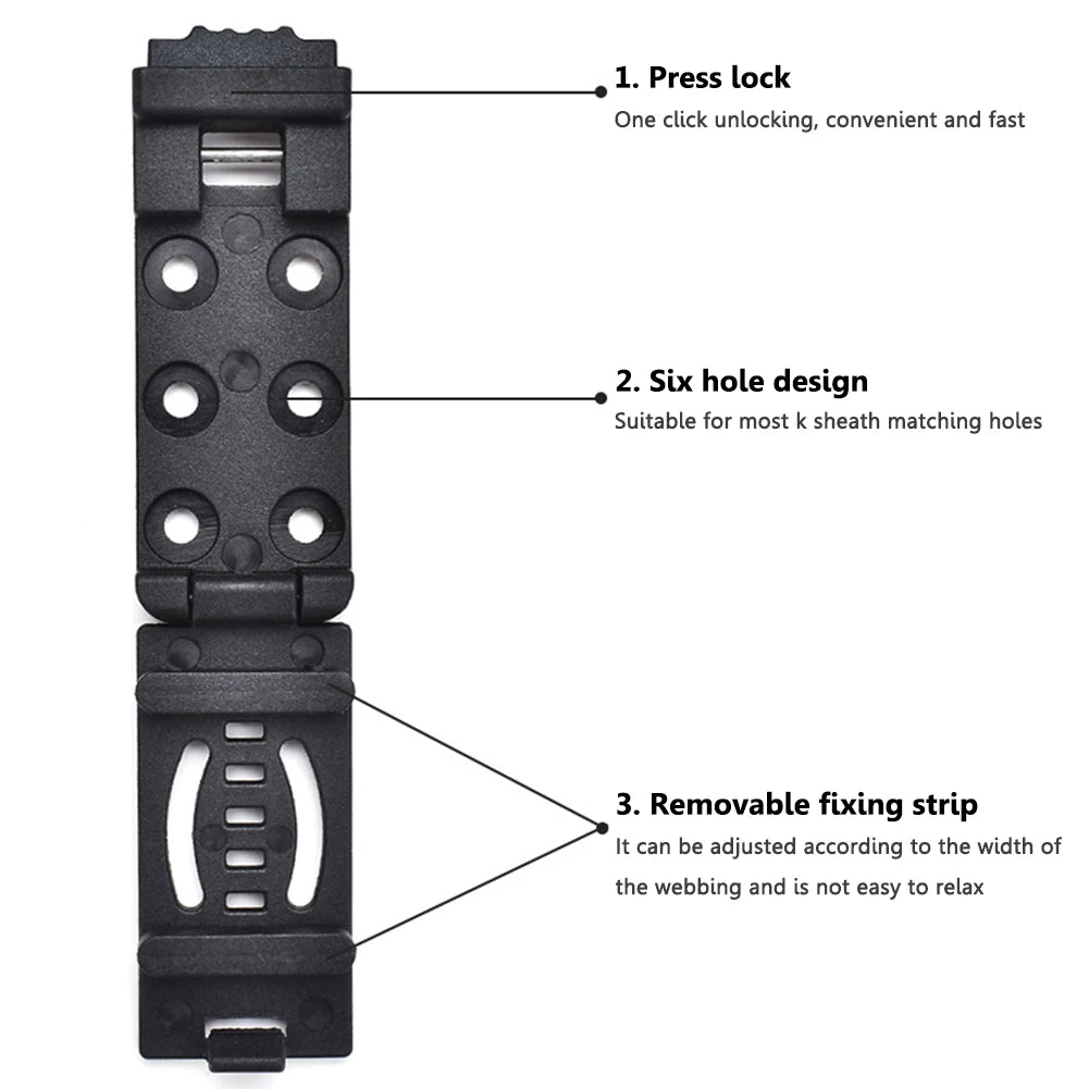 Nylon Sheath Scabbard Belt Clip Waist Clamp Outdoor Camp Tool Practical Tactical Scabbard Waist Clamp Outdoor Tool