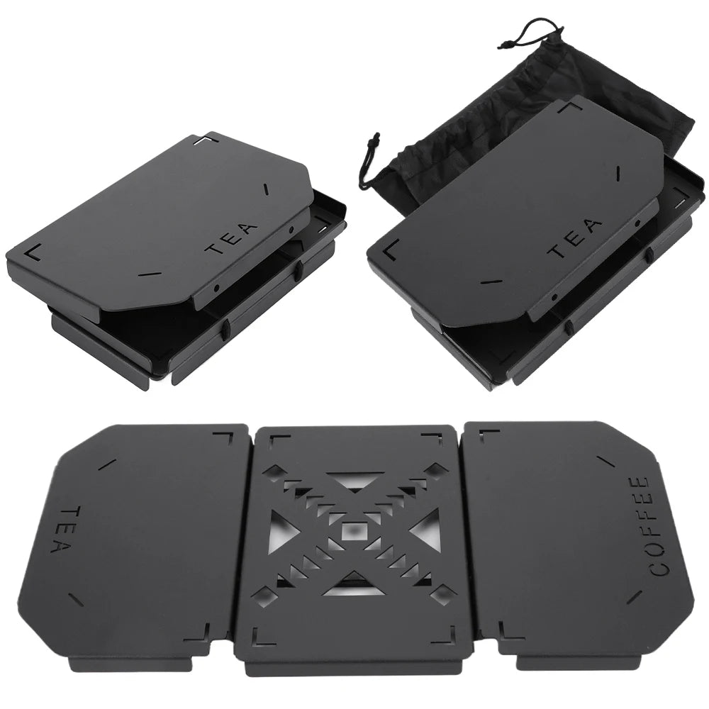 Folding Table Board Plate Heavy Duty Mini Shelf Metal Aluminum Alloy for Stanley Lunch Box 9.4L Camping Gear