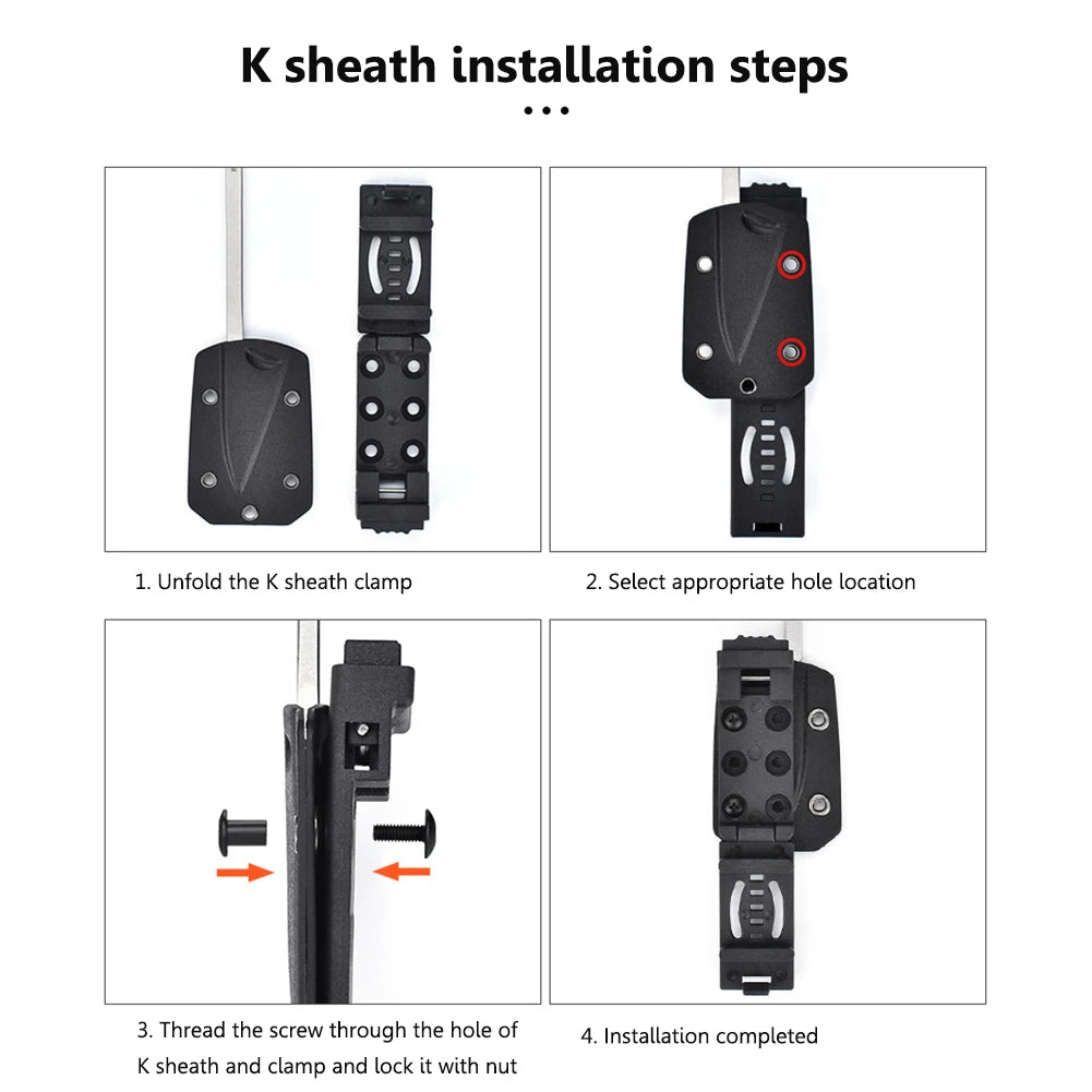 Nylon Sheath Scabbard Belt Clip Waist Clamp Outdoor Camp Tool Practical Tactical Scabbard Waist Clamp Outdoor Tool