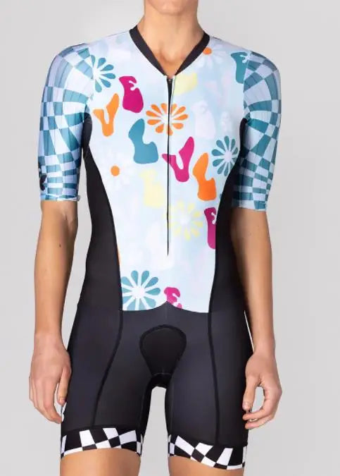 Betty Designs Women's Cycling Jumpsuit Triathlon Roller Skating Running Swimming Multifunctional Clothing Bike Skinsuit Maillot