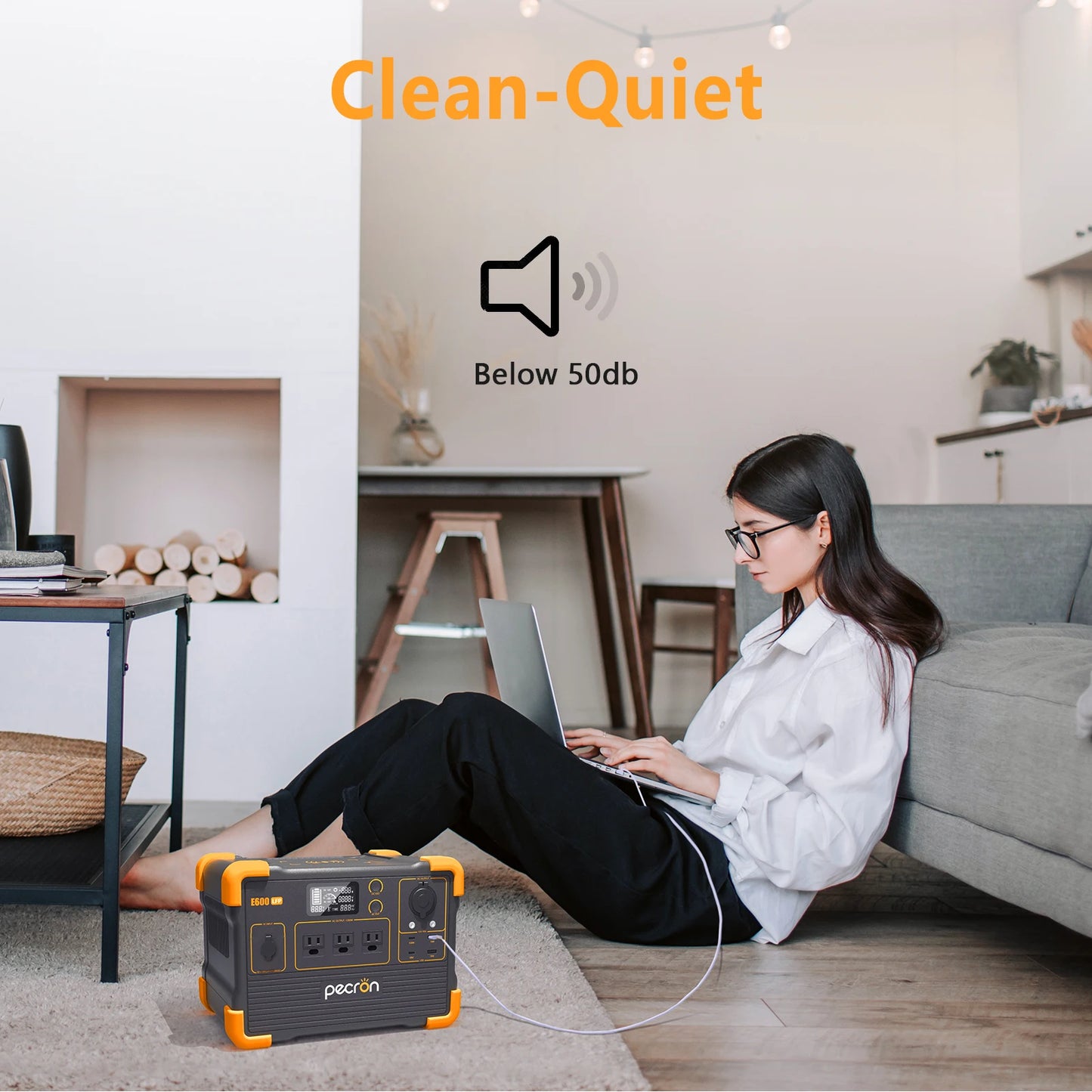 pecron E600LFP Portable Power Station 614Wh Solar Generator with 3X1200W AC Outlets LiFePO4 Battery Backup for Outdoor Camping