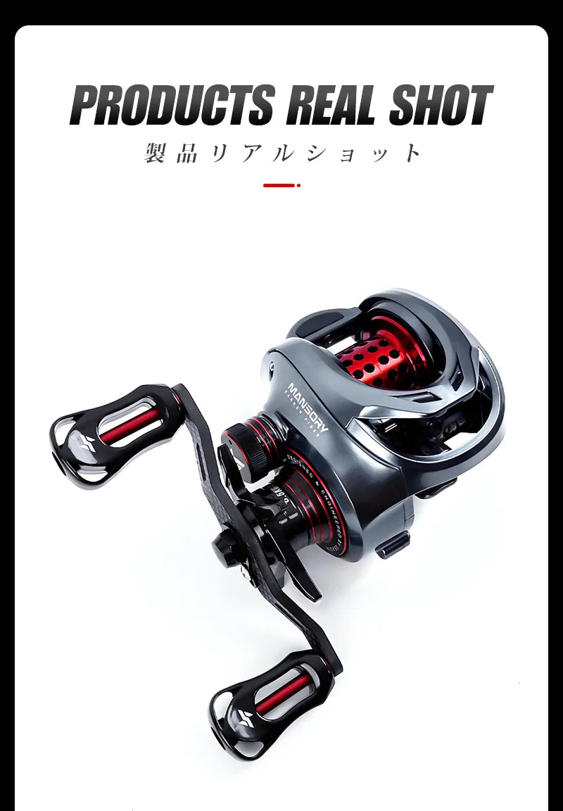 Seasir Mansory Baitcasting Fishing Reel 146g Ultralight Carbon 11+1 7.3:1 HS Ratio Hybrid Ceramic Bearing Double Spools Seawater