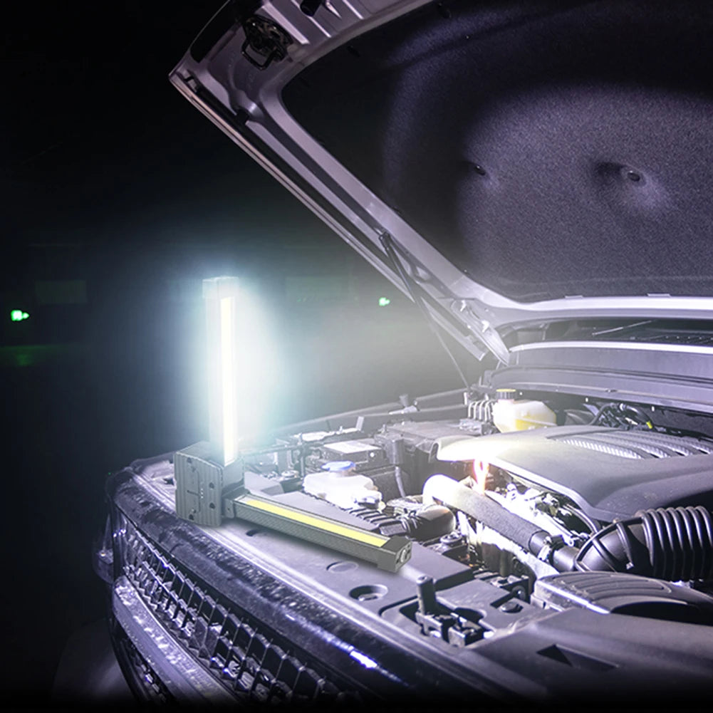 COB Emergency Floodlight USB Rechargeable XPE LED Flashlight IPX4 Waterproof Adjustable Adventure Hiking Outdoor Supplies