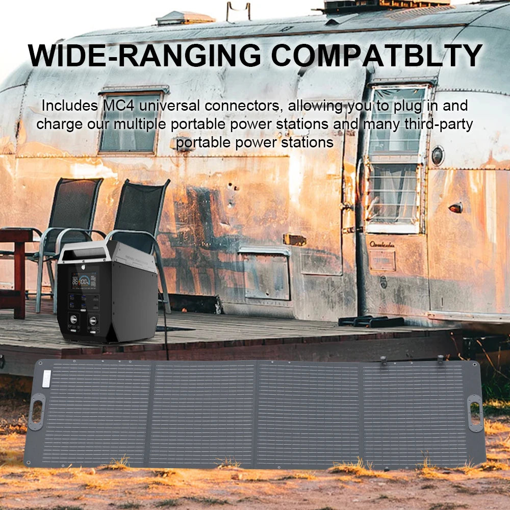 Ctolity 100W 200W Solar Panel For Camping ETFE Flexible Foldable Solar Generator Portable kit panel solar 12V-18V Waterproof