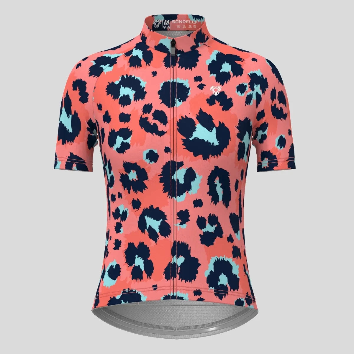 Women's Cycling Clothing Gradient Leopard Print Summer Cycling Jersey Set Women Breathable Short Sleeves Mountain Bike Clothes