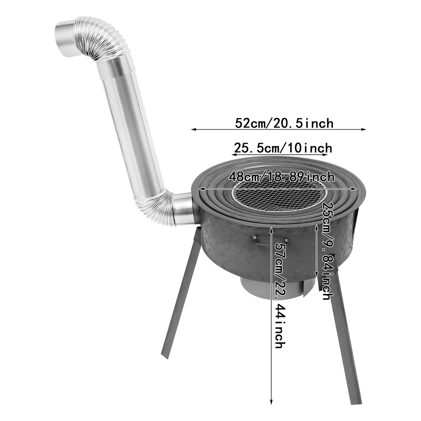 Multifunction Wood Burning Stove Portable Charcoal Stove Camping Stove for Outdoor/Backyard Cooking