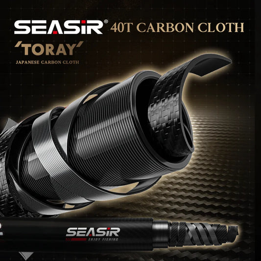 Seasir Stream Spining Baitcasting Fihsing Rods Ultralight Carbon Solid Wood Handle  Fuji A+O 40T Carbon Cloth  Lure Weight 1-10g