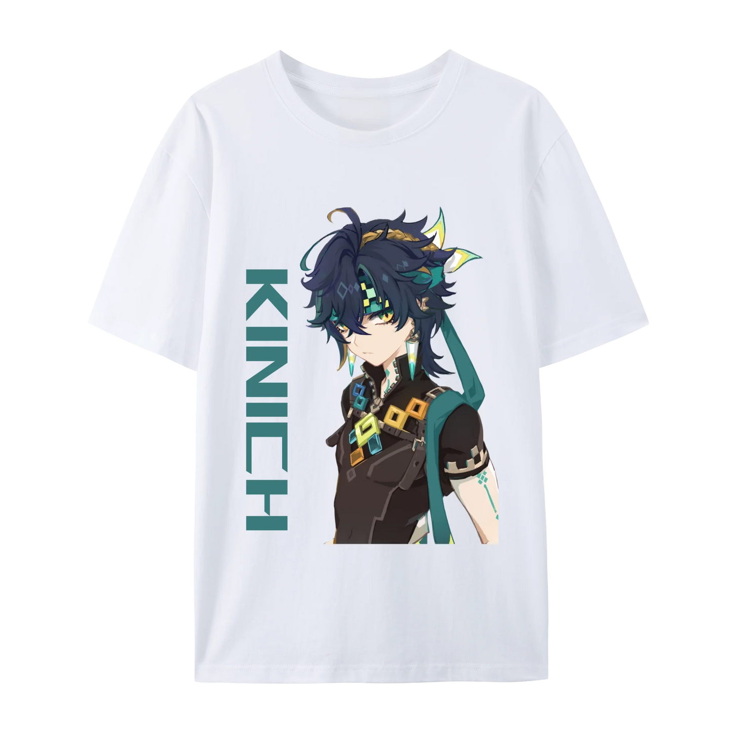 Genshin Impact Kinich Kachina Mualani Ajaw Impression Unisex Short Sleeve Crewneck T-Shirt