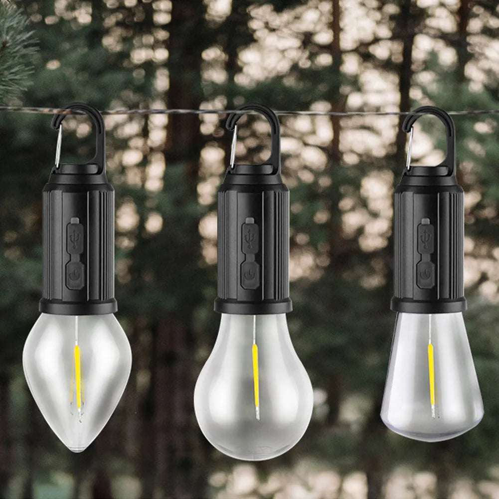 2-5PCS Solar Powered LED Lighting Lantern USB Charging Outdoor Tent Light Waterproof BBQ Atmosphere Light for Outdoor Camping