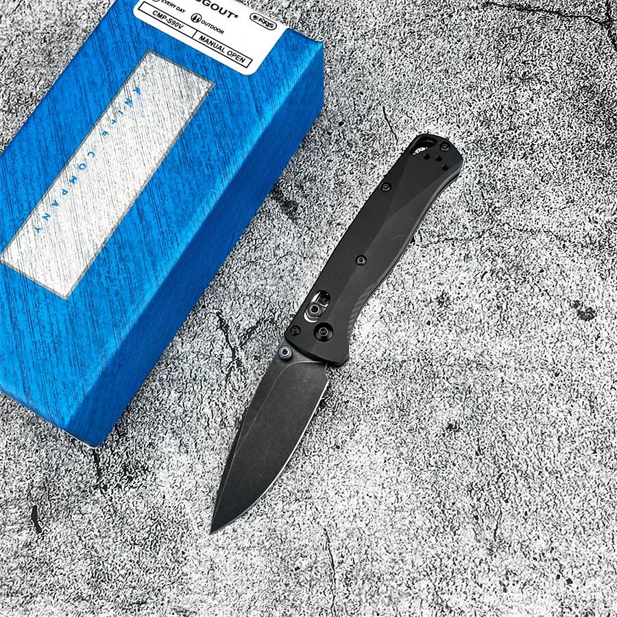 BM 533BK-2 Mini Bugout AXIS Folding Knife Plain Blade Aluminum Handle Outdoor Camping Pocket Knife Rescue Multifunction EDC Tool