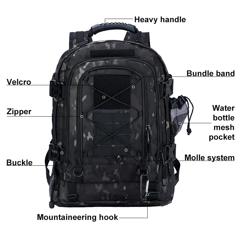 Tactical Backpack Military Army Daypack Assault Pack for Men Molle Backpacks Bug Out Bag 3 Day Pack for Hiking Camping Travel